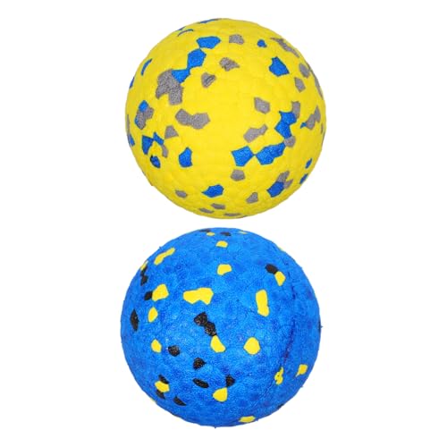 CIYODO 2 Stück Interaktiver Hundeball aus Robustem Etpu und Schwimmfähig Langlebiges Kauspielzeug für Welpen und Aggressive Beißer für Training Spiel und Wasserspaß von CIYODO