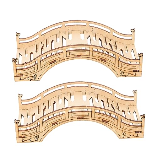 CIYODO 2 Stück Kleintier Holzleiter Brücke für Hamster und Chinchillas Dekorative Kletterhilfe aus Langlebigem Material für Kleine Haustiere und Spaß von CIYODO