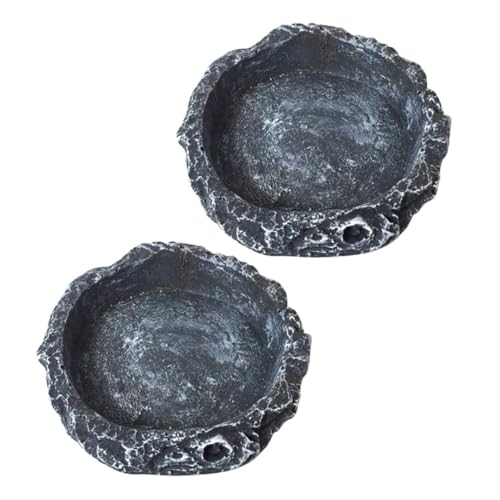 CIYODO 2 Stück Klettern Wasserfutterschale Futternapf für Haustiere Schlangenwasserschale Reptilienwasser und Lebensmittelschale Reptilien -Fütterungsschale Reptilienfutter Kunstharz CIYODO 2 Stück Klettern Wasserfutterschale Futternapf für Haustiere Schlangenwasserschale Reptilienwasser und Lebensmittelschale Reptilien -Fütterungsschale Reptilienfutter Kunstharz von CIYODO