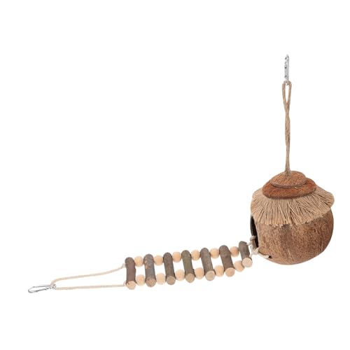 CIYODO Hamster-kokosnussschalennest Hängendes Nest Mit Leiter Warmes Bett Komfortabel Und Sicher Langlebig Für Kleintiere CIYODO Hamster-kokosnussschalennest Hängendes Nest Mit Leiter Warmes Bett Komfortabel Und Sicher Langlebig Für Kleintiere von CIYODO
