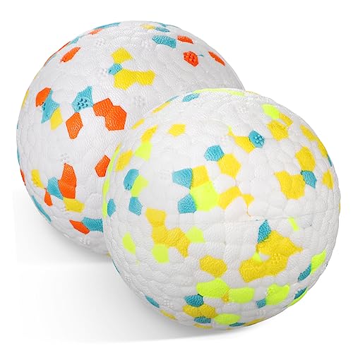 CIYODO 2 Stück Langlebige Hundespielzeuge Interaktive Kauspielzeuge mit Hoher Elastizität Schwimmfähig und Einzigartigem Design für Hunde und Welpen Orange Blau und Blau Grün von CIYODO