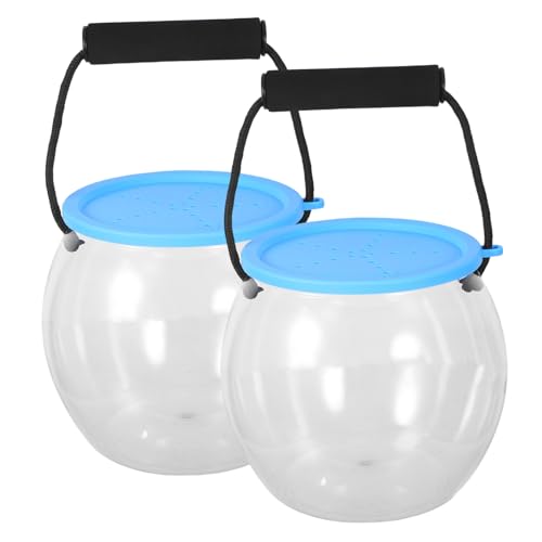CIYODO 2 Stück Transparentes Tragbarer Fischbehälter mit Deckel und Griff Auslaufsicher Vielseitig für Outdoor-fischen Strand Kleine Aquarien Kindgerechter Klarer Kunststoff-fischtank CIYODO 2 Stück Transparentes Tragbarer Fischbehälter mit Deckel und Griff Auslaufsicher Vielseitig für Outdoor-fischen Strand Kleine Aquarien Kindgerechter Klarer Kunststoff-fischtank von CIYODO