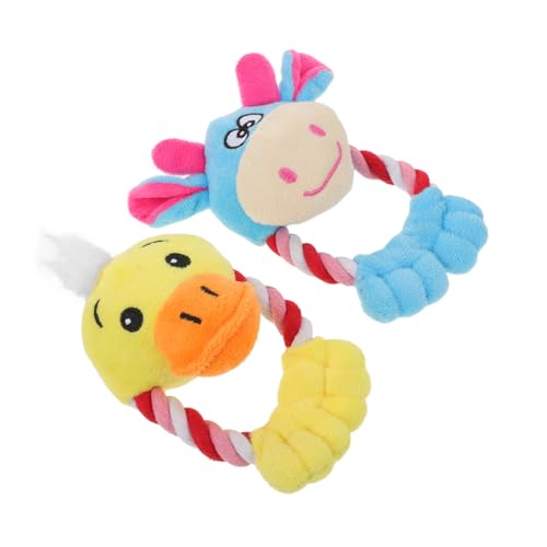 CIYODO 2 Stück Weiche Quietschspielzeuge für Katzen und Kleine Hunde Interaktive Beiß Zahnpflege-spielzeuge für Welpen Fördert Gesunde Zähne und Spaß Beim Kauen Flexibel und Vielseitig von CIYODO