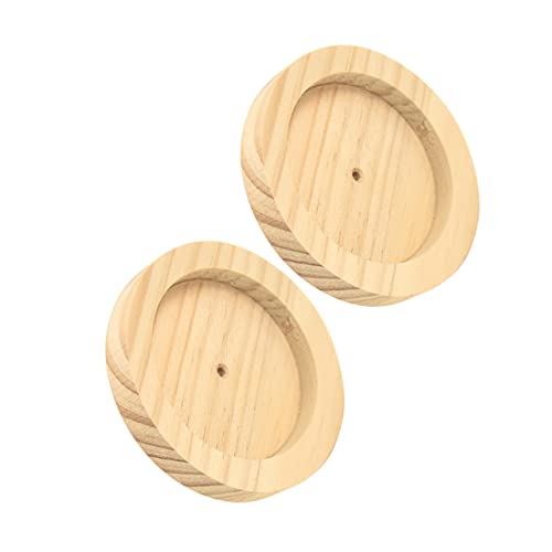 CIYODO 2stücke Hamster Futternapf Aus Holz Runde Futter Und Wasserschale Für Kleine Haustiere Stabil Und rutschfest Für Hamster Mäuse Und Chinchillas von CIYODO