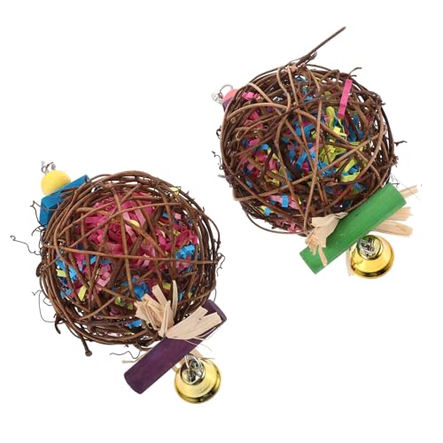 CIYODO 2 Stücke Vogel Kauen Hängende Spielzeug Exquisite Ball Papagei Spielzeug Vogelkäfigbedarf CIYODO 2 Stücke Vogel Kauen Hängende Spielzeug Exquisite Ball Papagei Spielzeug Vogelkäfigbedarf von CIYODO