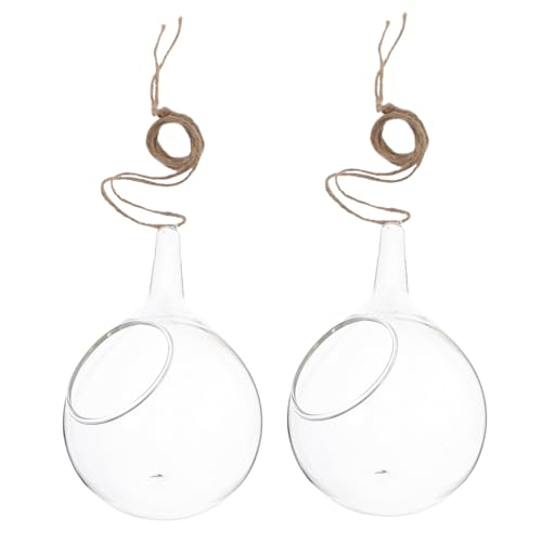CIYODO Set Mit 2 Hängenden Sukkulenten-töpfen Hydrokultur-pflanzgefäß Aus Glas Zum Aufhängen An Der CIYODO Set Mit 2 Hängenden Sukkulenten-töpfen Hydrokultur-pflanzgefäß Aus Glas Zum Aufhängen An Der von CIYODO