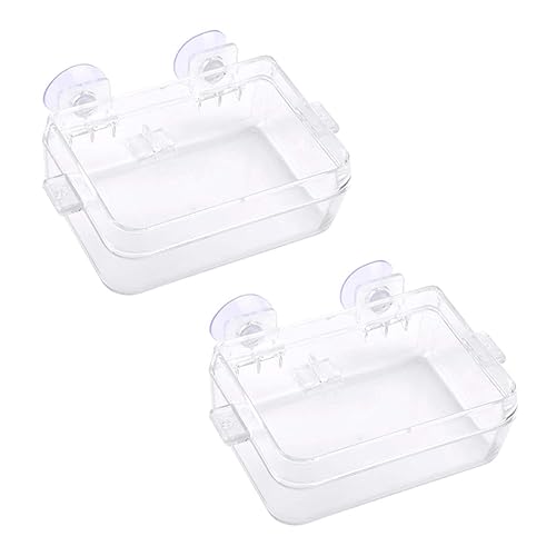 CIYODO 2Stücke Reptilien Wasserschale Transparent Rutschfester Futternapf für Eidechsen Korrosionsbeständig für Fütterung und Verhindert das Entweichen von Würmern CIYODO 2Stücke Reptilien Wasserschale Transparent Rutschfester Futternapf für Eidechsen Korrosionsbeständig für Fütterung und Verhindert das Entweichen von Würmern von CIYODO