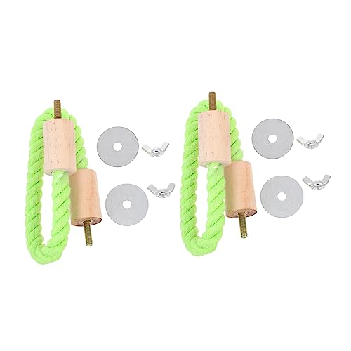 CIYODO 2 Stücke Papagei Seil Barsch Vogel Spielzeug Papagei Standing Sticks Grün Seil Barsch Vogel von CIYODO