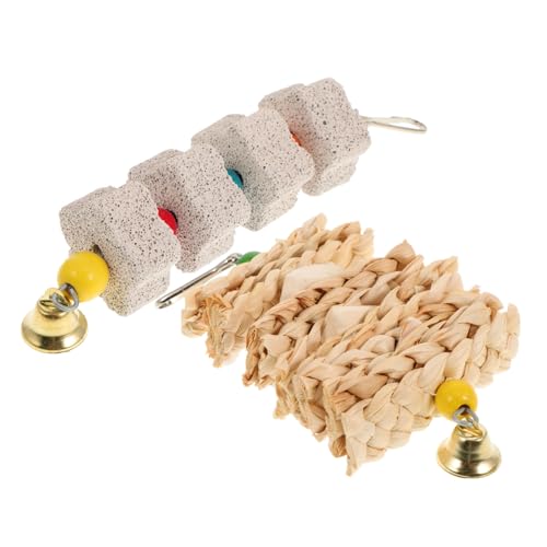 CIYODO Hängespielzeug Für Papageien Mit Glocken Steinblöcken Und Kauspielzeug Zum Beschäftigen Und Zähneknirschen Für Vögel CIYODO Hängespielzeug Für Papageien Mit Glocken Steinblöcken Und Kauspielzeug Zum Beschäftigen Und Zähneknirschen Für Vögel von CIYODO