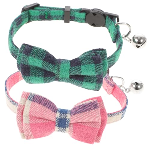 CIYODO Haustier Kragen Ornament Katze Kragen Glocken Haustier Halskette Plaid Kragen Für Katze Bowknot Neckchain CIYODO Haustier Kragen Ornament Katze Kragen Glocken Haustier Halskette Plaid Kragen Für Katze Bowknot Neckchain von CIYODO