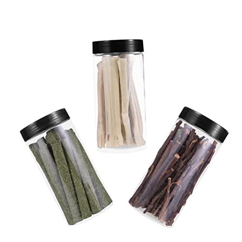 CIYODO 3 Boxen Snacks zum Zahnen für Haustiere Schleifer Schleifen klein Hamster nager Nagetier Häschen-Backenzahn-Sticks zum Zähneknirschen Gras von CIYODO