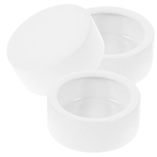 CIYODO 3er-Pack Runde Keramikschüssel Für Eidechsen Futter- Und Wasserschüssel Ohne Boden Weiß CIYODO 3er-Pack Runde Keramikschüssel Für Eidechsen Futter- Und Wasserschüssel Ohne Boden Weiß von CIYODO