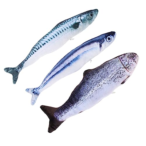 CIYODO 3 Stück Katzenminze Fischspielzeug Interaktives Katzenspielzeug zur Zahnreinigung Plüschfisch für Drinnen für Katzen und Kitten Makrele Scomber CIYODO 3 Stück Katzenminze Fischspielzeug Interaktives Katzenspielzeug zur Zahnreinigung Plüschfisch für Drinnen für Katzen und Kitten Makrele Scomber von CIYODO