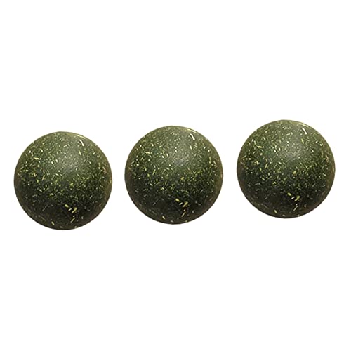CIYODO 3 Stück Minzball -Snacks katzenminze Katzenbissball Snackball für Katzen Verdauungsförderer für Katzen Grün von CIYODO