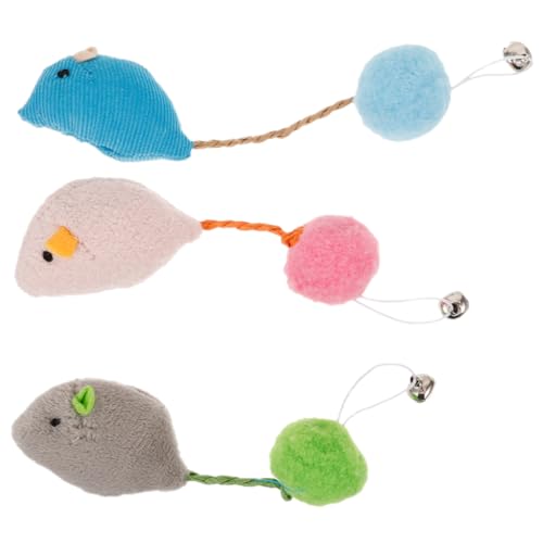 CIYODO 3 Stück Plüsch Mäuse für Katzen Interaktive Kau und Spielzeuge Bewegung und Spielverhalten für Kätzchen und Katzen Blau CIYODO 3 Stück Plüsch Mäuse für Katzen Interaktive Kau und Spielzeuge Bewegung und Spielverhalten für Kätzchen und Katzen Blau von CIYODO