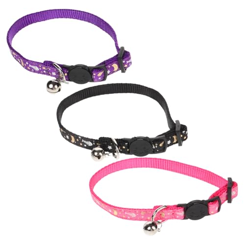 CIYODO 3 Stück Reflektierendes Katzenhalsband Verstellbare Nackenbänder für Katzen Bequeme Stoffhalsbänder mit Leuchtendem Fischmuster für Outdoor Aktivitäten CIYODO 3 Stück Reflektierendes Katzenhalsband Verstellbare Nackenbänder für Katzen Bequeme Stoffhalsbänder mit Leuchtendem Fischmuster für Outdoor Aktivitäten von CIYODO