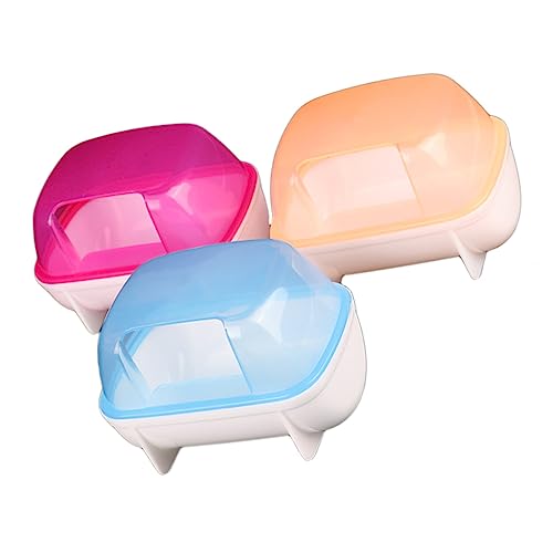 CIYODO 3 Stück Teiliges Hamster Transparentes Sandbad für Kleintiere für Hamster Mäuse und Andere Kleine Haustiere zu Reinigen für Pflege Zufällige Farbe von CIYODO