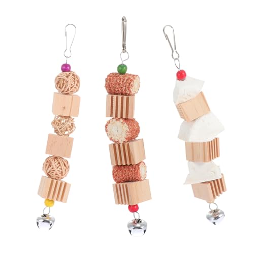 CIYODO Papageienspielzeug 3 Stück Kauspielzeug für Vögel aus Natürlichem Material Hängende Tintenfischanhänger Molaren Spielzeug für Papageien Farbenfrohes Vogelzubehör CIYODO Papageienspielzeug 3 Stück Kauspielzeug für Vögel aus Natürlichem Material Hängende Tintenfischanhänger Molaren Spielzeug für Papageien Farbenfrohes Vogelzubehör von CIYODO
