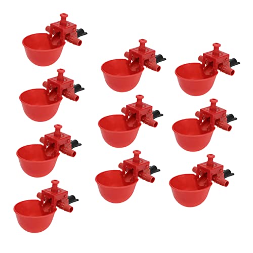 CIYODO 30 Stück Automatische Trinkschale Hühner-Trinkbecher Wasserspender für Hühner Wachtel-Feeder geflügel tränke wasserbecken Farm Geflügelfutter Wasserspender für Tauben Plastik rot CIYODO 30 Stück Automatische Trinkschale Hühner-Trinkbecher Wasserspender für Hühner Wachtel-Feeder geflügel tränke wasserbecken Farm Geflügelfutter Wasserspender für Tauben Plastik rot von CIYODO