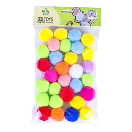 CIYODO 30 Stück Bunte Plüsch-katzenbälle Spielzeug Für Kätzchen Flauschige Bälle Zum Kauen Und Spielen CIYODO 30 Stück Bunte Plüsch-katzenbälle Spielzeug Für Kätzchen Flauschige Bälle Zum Kauen Und Spielen von CIYODO