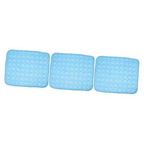 CIYODO 3St Haustiermatte Haustier cool Kühlende Hundedecke Gel Haustier kalte Decke haustierbett pet Bed Hundeunterlagen katzenbett Kühlmatte für Haustiere Kühlkissen für Hunde Tuch Blue von CIYODO