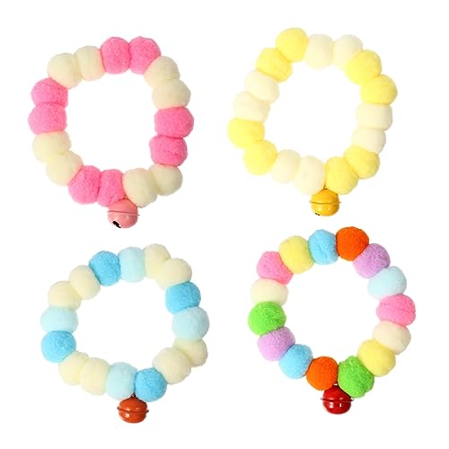 CIYODO 4 Stück Bunte Glockenkette ausgestopft Geschirr Plüsch Ball Haustier Anhänger Katzenkragenspielzeug drinnen für Kätzchen Zubehör Katzenhalsband Katzenzubehör Katzenhalsbänder Wolle CIYODO 4 Stück Bunte Glockenkette ausgestopft Geschirr Plüsch Ball Haustier Anhänger Katzenkragenspielzeug drinnen für Kätzchen Zubehör Katzenhalsband Katzenzubehör Katzenhalsbänder Wolle von CIYODO