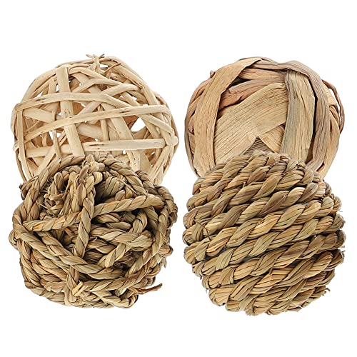 CIYODO 4 Stück Grasballspielzeug Für Haustiere Aus Stroh Geflochtene Bälle Zahnen Spielzeuge Kauspielzeug Für Kleintiere Gewebte Bälle Kaninchen Kauspielzeug Ballspielzeug Aus Rattan Heu CIYODO 4 Stück Grasballspielzeug Für Haustiere Aus Stroh Geflochtene Bälle Zahnen Spielzeuge Kauspielzeug Für Kleintiere Gewebte Bälle Kaninchen Kauspielzeug Ballspielzeug Aus Rattan Heu von CIYODO