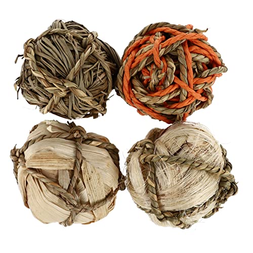CIYODO 4 Stück Hasengras Ball interaktives Hamster Zahnreinigung kleines hundespielzeug kleine Papageienspielzeuge Haustierbedarf Papageien- Stroh CIYODO 4 Stück Hasengras Ball interaktives Hamster Zahnreinigung kleines hundespielzeug kleine Papageienspielzeuge Haustierbedarf Papageien- Stroh von CIYODO