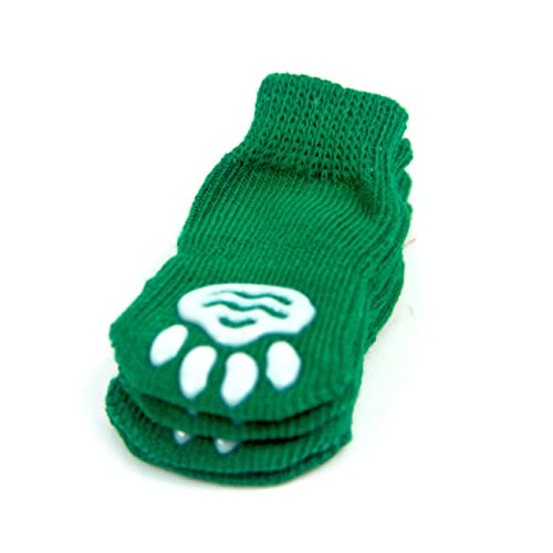 CIYODO 4 Stück Warme Socken Für Haustiere Hundesocken rutschfest Outdoor-Bekleidung Hund Weihnachtsmann Socken Schädelhöhle Für Aquarium rutschfeste Hundeschuhe Haustier Socken von CIYODO