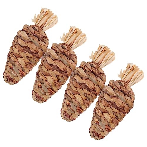 CIYODO Unterhalten Sie Ihr Haustier 4er-Pack Handgefertigte Heu-Karotten-kauspielzeuge Für Meerschweinchen Und Hamster CIYODO Unterhalten Sie Ihr Haustier 4er-Pack Handgefertigte Heu-Karotten-kauspielzeuge Für Meerschweinchen Und Hamster von CIYODO