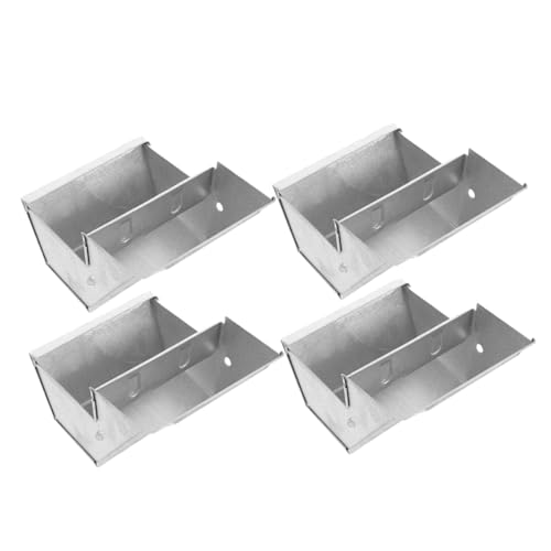 CIYODO 4 Stück Kaninchen -Fütterungsbox Kaninchen -Lebensmittelspender Hasengericht Lebensmittelspender mit großer Kapazität Schweinefuttermittel Kleiner Futterautomat Eisen Silber CIYODO 4 Stück Kaninchen -Fütterungsbox Kaninchen -Lebensmittelspender Hasengericht Lebensmittelspender mit großer Kapazität Schweinefuttermittel Kleiner Futterautomat Eisen Silber von CIYODO
