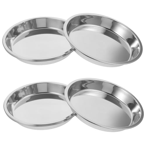 CIYODO 4 Stück Katzennapf aus Edelstahl pet Bowl katzenfutter schüssel schöner Katzennapf Schüssel für Haustiere Katzennäpfe Futternäpfe aus Edelstahl Katzenversorgung Hündchen von CIYODO