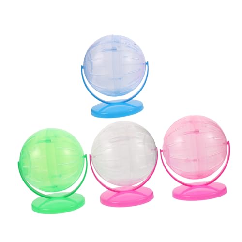 CIYODO 4 Stück Lautloses Hamster Laufspielzeug für Kleine Haustiere Interaktive Fitnesskugel für Zwerghamster und Rennmäuse für Käfigzubehör CIYODO 4 Stück Lautloses Hamster Laufspielzeug für Kleine Haustiere Interaktive Fitnesskugel für Zwerghamster und Rennmäuse für Käfigzubehör von CIYODO