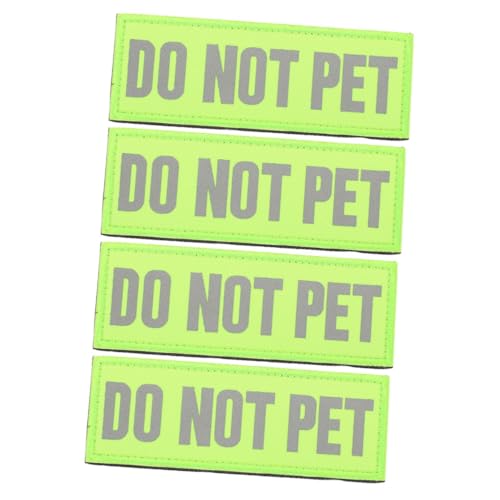 CIYODO 4 Stück Reflektierende Hundegeschirr Patches Service Aufnäher Sicher für Nachteinsätze für Hundetraining und Tägliche Hautfreundlich und Komfortabel von CIYODO