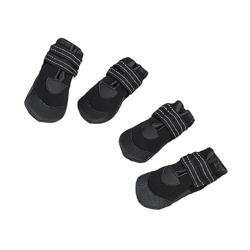 CIYODO 4 Stück Regenstiefel für Welpen hundeschuhe Strand Hundeschuhe rutschfest Hundeschuhe Candy Colors Größe Stiefeletten Pfoten Regenstiefel für Haustiere Regenstiefel für Hunde Black von CIYODO