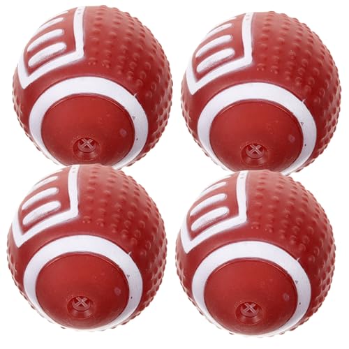 CIYODO 4 Stück Rugby Ball Interaktives Kauspielzeug für Haustiere Sicher und Geruchlos Fördert Bewegung und Training mit Quietscher Pet Exercising Toy von CIYODO