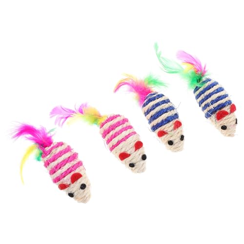 CIYODO 4 Stück Teiliges Katzenspielzeug Niedliche Mausformen Kauspielzeug für Kätzchen Interaktive Spielzeuge für Haustiere Blau für Teething und CIYODO 4 Stück Teiliges Katzenspielzeug Niedliche Mausformen Kauspielzeug für Kätzchen Interaktive Spielzeuge für Haustiere Blau für Teething und von CIYODO