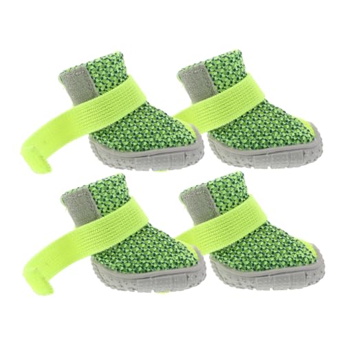 CIYODO 4stücke Hundeschuhe Für Kleine Hunde Mit Rutschfester Sohle Atmungsaktive Haustier-stiefelchen Für Ganzjahres-verwendung Für Spaziergänge Und Outdoor-aktivitäten von CIYODO