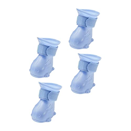 CIYODO 4-teiliges Hundestiefel-Set wasserdicht mit weicher Sohle Regenschuhe für Hundepfoten rutschfest und bequem von CIYODO