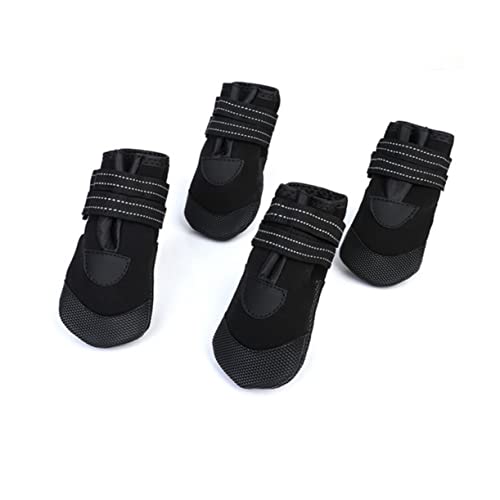 CIYODO 4 Stücke Warme Haustier Stiefel wasserdichte Hund Stiefel Hunde Haustiere Stiefel Nicht Slip Hund Schuhe Pet Walking Schuhe Schwarz von CIYODO