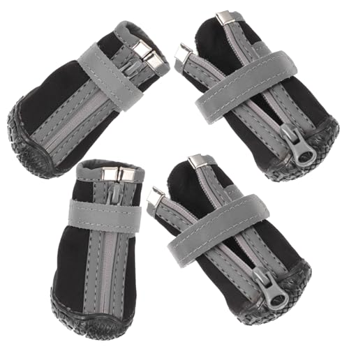 CIYODO Hundeschuhe Für Kleine Hunde Gummistiefel Outdoor Mit Reißverschluss Regenschutz Für Hundepfoten Bei Spaziergängen Im Regen von CIYODO