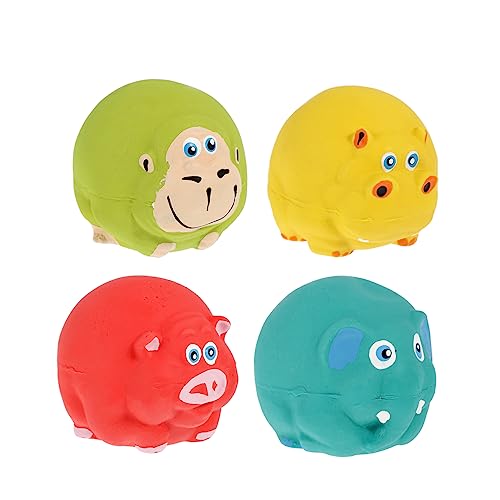 CIYODO 4Stücke Latex Quietschende Molar Spielzeuge Für Welpen Und Tierdesign Kauspielzeug Für Gesunde Zähne Und Spielspaß Für Kleine Und Mittelgroße CIYODO 4Stücke Latex Quietschende Molar Spielzeuge Für Welpen Und Tierdesign Kauspielzeug Für Gesunde Zähne Und Spielspaß Für Kleine Und Mittelgroße von CIYODO