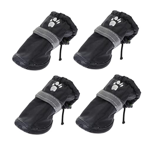 CIYODO 4Stücke Wasserfeste Hundeschuhe Für Kleine Bis Mittelgroße rutschfeste Regenstiefel Aus Polyester Schutz Für Nässe von CIYODO