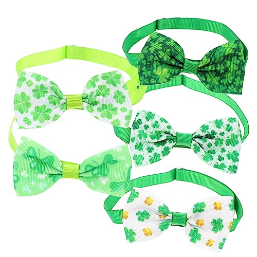 CIYODO 5 Stück Teiliges Haustier mit Fliege für Katzen Verstellbare Accessoires für Patrick's Day aus Hautfreundlichem für Fotoshootings und Partys und Bequem CIYODO 5 Stück Teiliges Haustier mit Fliege für Katzen Verstellbare Accessoires für Patrick's Day aus Hautfreundlichem für Fotoshootings und Partys und Bequem von CIYODO