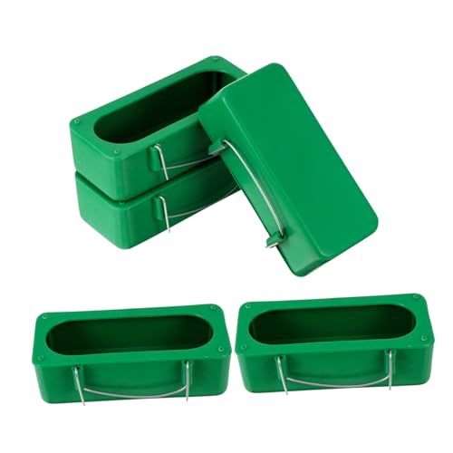CIYODO 5stücke Teiliges Vogel Futterstation Aus Kunststoff wasserdichte Wetterfeste Futterbox Für Papageien Einfach Zu Reinigen Grünes Design Für Käfige Und Außenbereiche von CIYODO