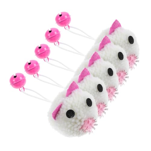 CIYODO Katzenspielzeug-Mäuse 5 Stück weiches Plüsch-Kätzchenspielzeug mit Glöckchen interaktives Katzenspielzeug neckisches Katzenspielzeug für Hauskatzen CIYODO Katzenspielzeug-Mäuse 5 Stück weiches Plüsch-Kätzchenspielzeug mit Glöckchen interaktives Katzenspielzeug neckisches Katzenspielzeug für Hauskatzen von CIYODO