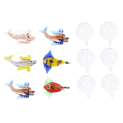 CIYODO 6 STK Schwimmender Kugel anhänger schwimmender Fisch Dekorationen für zu Hause Auto Zubehör Wohnkultur Aquarium-Ornamente Aquarium-Anhänger Glasfische Schweben Kleiner von CIYODO