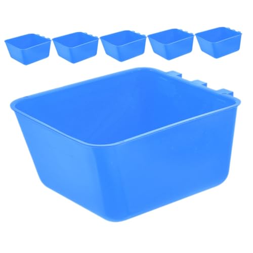 CIYODO 6 Stück Bird Bowl Kaninchen -fütterungstasse Wasserbecher Für Vogelkäfig Kaninchen Wasserbecher Trinknapf Für Haustiere Tierische Wasserschüssel Geflügelfutter Sport Blue von CIYODO