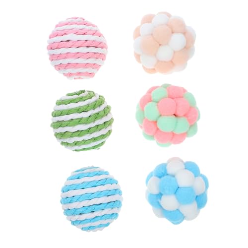 CIYODO 6 Stück Glockenball -Katzenspielzeug weiche Bälle für Katzen Fuzzy-Bälle für Katzen Katzenspielzeug interaktiv Spielzeugkatze Haustierspielzeug Katzenbälle mit Glocke Plüsch CIYODO 6 Stück Glockenball -Katzenspielzeug weiche Bälle für Katzen Fuzzy-Bälle für Katzen Katzenspielzeug interaktiv Spielzeugkatze Haustierspielzeug Katzenbälle mit Glocke Plüsch von CIYODO