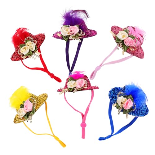CIYODO 6pcs Dekorative Hen Hüte Für Hens Seil Huhn Zubehör Spaß Pet Party Kleidung CIYODO 6pcs Dekorative Hen Hüte Für Hens Seil Huhn Zubehör Spaß Pet Party Kleidung von CIYODO